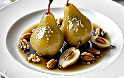 Poires pochées au sirop et roquefort fondant : recette gourmande et raffinée