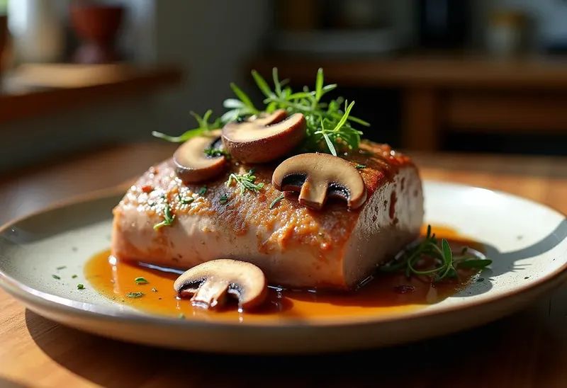 Poitrine de veau farcie aux champignons forestiers, recette gourmande et raffinée