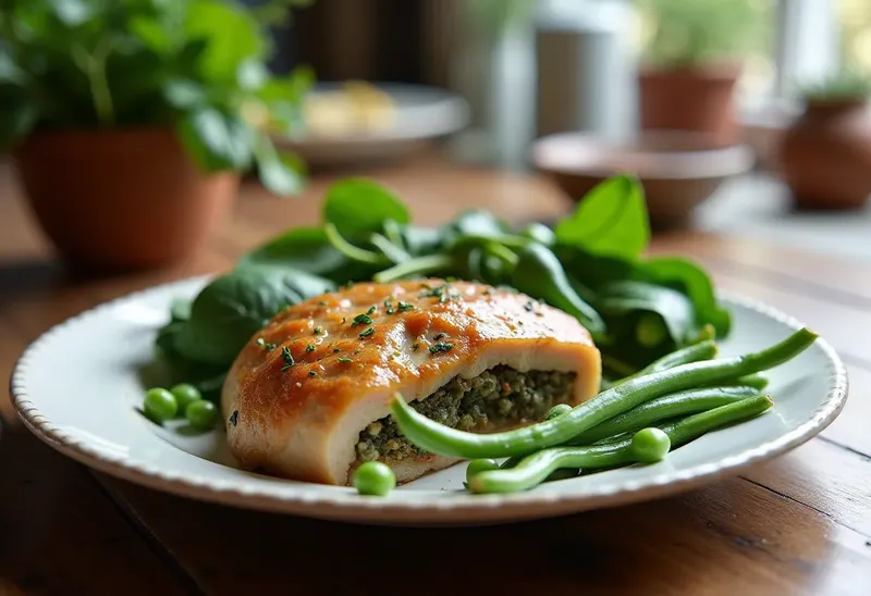Poitrine de veau farcie aux légumes verts : recette gourmande et saine