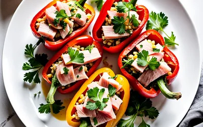 Recette Facile de Poivrons Froids Farcis à l'Espagnole, Saveurs Authentiques