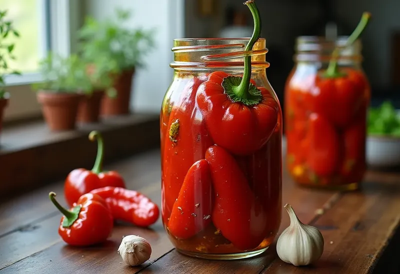 Poivrons grillés en bocaux maison : recette facile et savoureuse