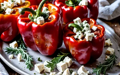 Poivrons Marinés à la Feta : Recette Facile et Savoureuse pour Apéritif