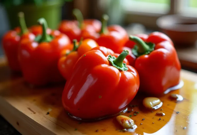 Poivrons Marinés à l'Huile d'Olive : Recette Facile et Savoureuse