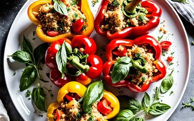 Poivrons Méditerranéens Farcis aux Saveurs Provençales - Recette Facile et Savoureuse