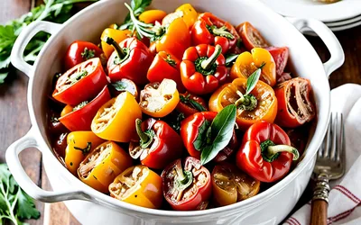 Poivrons mijotés à la tomate : recette savoureuse et facile