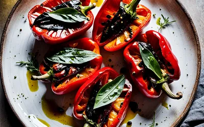 Poivrons rouges grillés à l'huile d'olive : recette facile et savoureuse