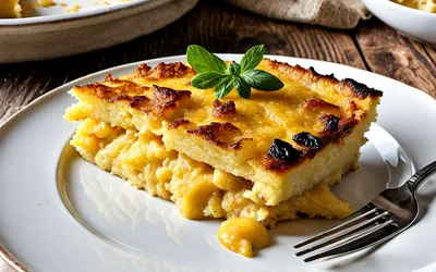 Recette facile de polenta au gratin crémeux et doré au four