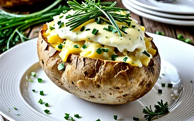 Recette facile de pomme de terre farcie au carré frais, gourmande et rapide