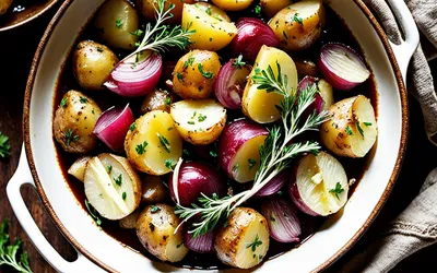Pommes de terre mijotées au vin rouge : recette savoureuse et facile