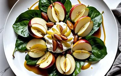 Pommes rôties au Rocamadour sur lit de mâche - recette facile et gourmande