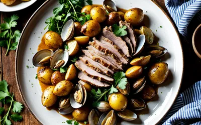 Recette Porc alentejana : Porc aux coquillages traditionnel portugais facile