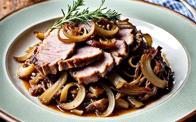 Recette facile de porc aux oignons caramélisés, plat mijoté savoureux