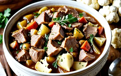 Porc mijoté au chou-fleur : recette économique et savoureuse facile
