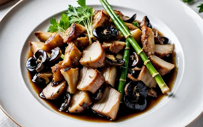 Recette facile de porc sauté aux pousses de bambou et champignons noirs à la chinoise