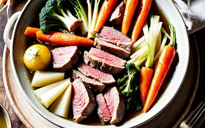 Recette facile de pot-au-feu de bœuf traditionnel, plat mijoté savoureux