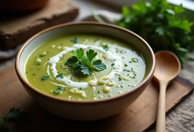 Potage au persil frais : recette facile et savoureuse