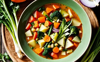Potage aux légumes express : recette facile et rapide pour une soupe saine
