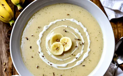 Potage crémeux à la banane : recette douce et exotique facile