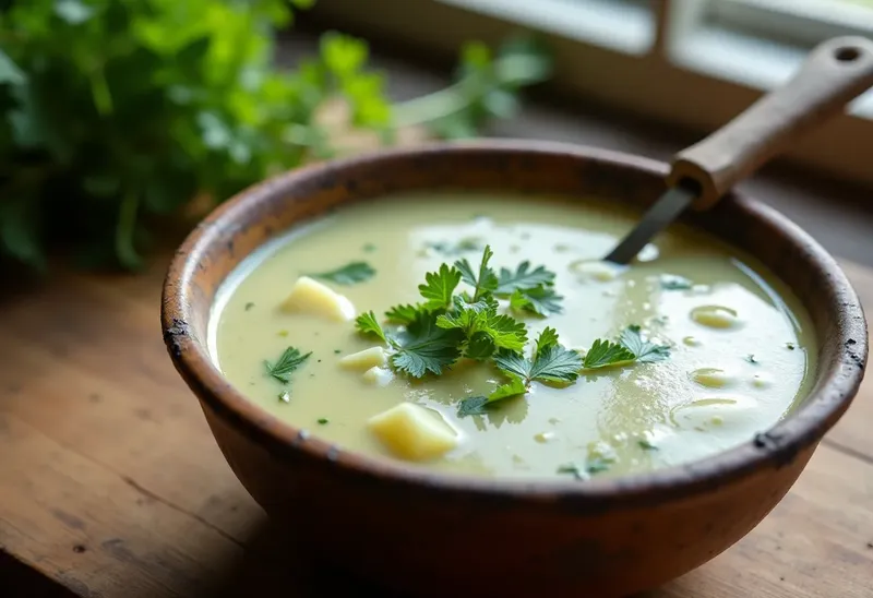 Potage Crémeux aux Orties Blanches Fraîches