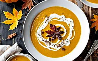 Potage d'Halloween Crémeux à la Courge et aux Épices - Recette Facile et Savoureuse