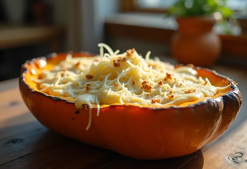 Potiron gratiné à la béchamel onctueuse