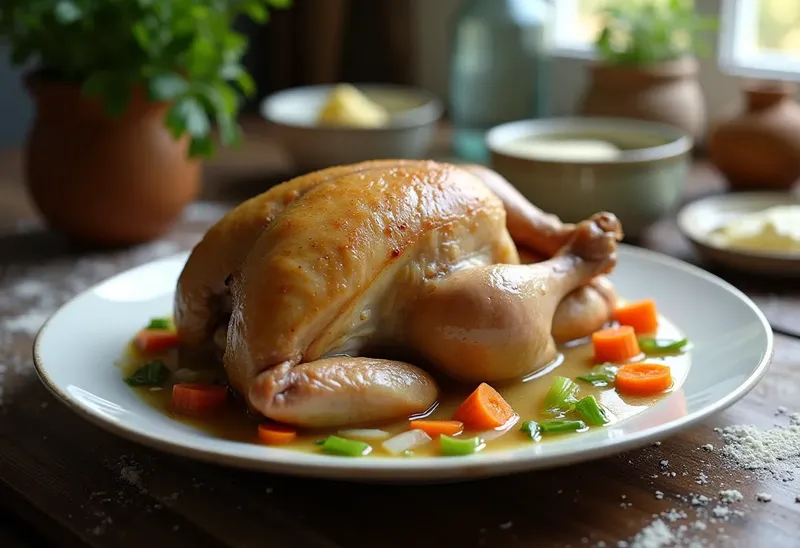 Poule au Blanc Traditionnelle : Recette Authentique et Savoureuse