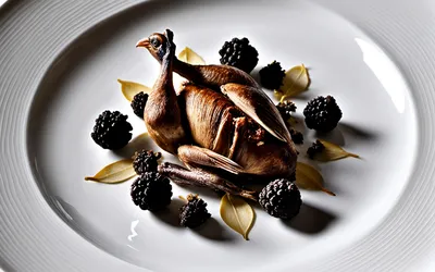 Recette raffinée de poule faisane rôtie aux truffes et mousse de foie gras
