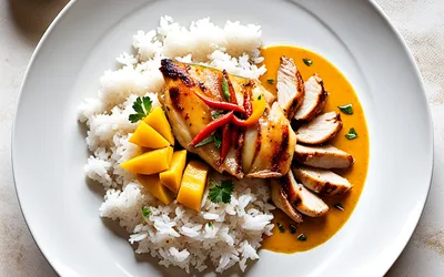 Poule mijotée à la sauce mangue exotique - Recette traditionnelle de Nouvelle-Calédonie