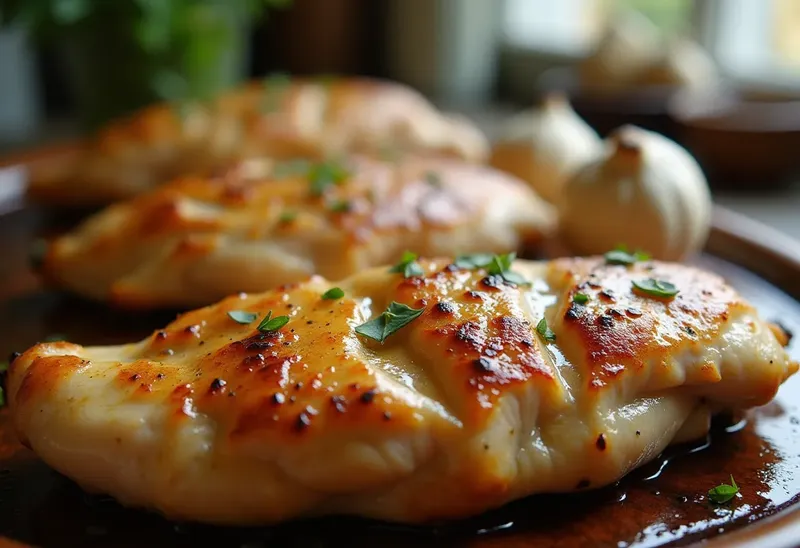 Poulet à l'ail savoureux pour amateurs de saveurs intenses