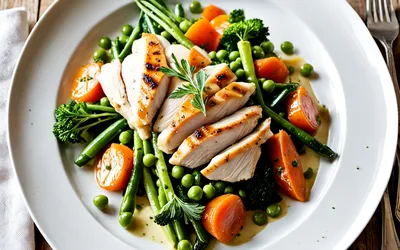 Recette de poulet au champagne et petits légumes fondants - Plat raffiné