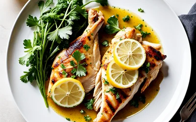 Photo de Recette facile de poulet au citron à la libanaise - Plat savoureux