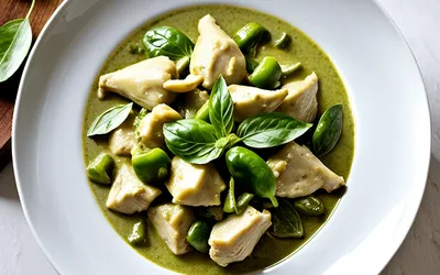 Recette facile de poulet au curry vert et lait de coco