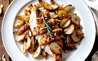 Recette facile de poulet aux amandes croustillantes et sauce savoureuse