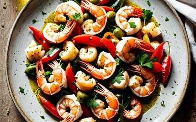 Recette facile de poulet aux gambas sautées à la provençale