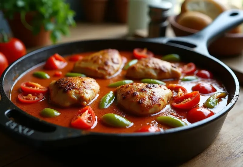Poulet Basquaise Authentique à la Cocotte : Recette Savoureuse et Facile