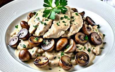 Poulet crémeux aux champignons : recette facile et rapide