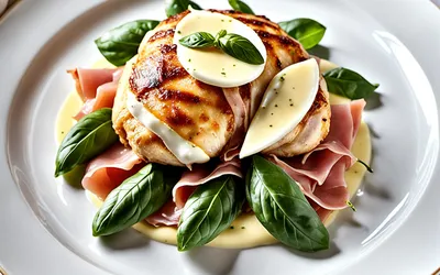 Recette facile de Poulet de Parma au jambon et mozzarella
