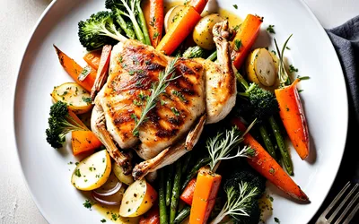 Recette facile de Poulet des Moines rôti aux épices et légumes fondants