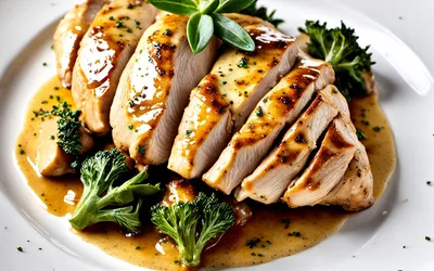 Recette facile de poulet à la moutarde et miel, sauce crémeuse