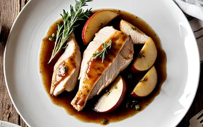 Recette facile de poulet au cidre et pommes caramélisées