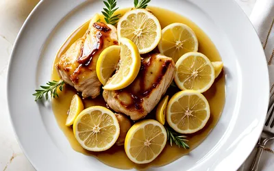 Recette facile de poulet au citron et bananes caramélisées, saveur exotique