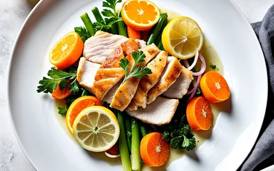 Recette facile de poulet au citron et bouillon de légumes - plat sain et savoureux
