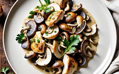 Recette facile de poulet forestier à la crème onctueuse et champignons sauvages