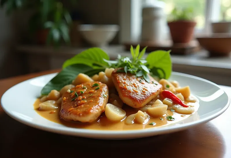 Poulet Indonésien Épicé aux Épices Traditionnelles