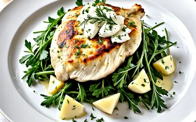 Recette légère de poulet au fromage de chèvre fondant et herbes fraîches