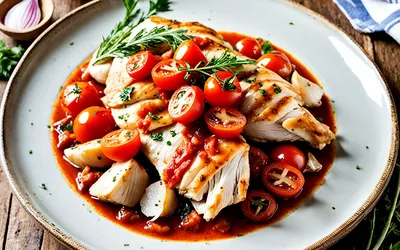Recette facile de poulet mijoté à la sauce tomate maison