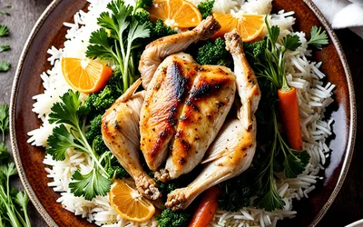 Recette facile de poulet mijoté au riz parfumé - Plat traditionnel français