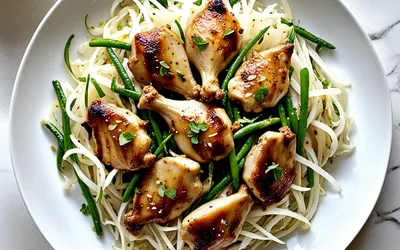 Recette facile de poulet sauté aux germes de soja à la chinoise