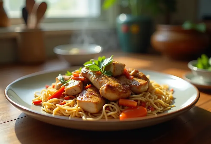 Poulet sauté aux vermicelles parfumés : recette facile et gourmande