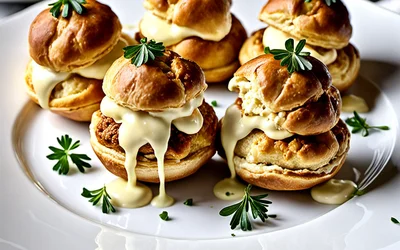 Profiteroles salées au fromage et noix : recette apéritive gourmande facile